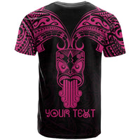 Personalised New Zealand Te Reo Maori T Shirt Kia Kaha Maori Language Week Pink Style LT9 - Polynesian Pride