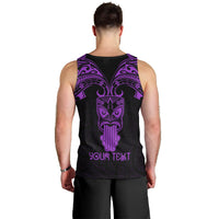 Personalised New Zealand Te Reo Maori Men Tank Top Kia Kaha Maori Language Week Purple Style LT9 - Polynesian Pride