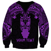 Personalised New Zealand Te Reo Maori Sweatshirt Kia Kaha Maori Language Week Purple Style LT9 - Polynesian Pride