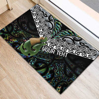 Personalised Maori Manaia Rubber Doormat New Zealand Tribal Hei Matau Papua Shell LT9 - Polynesian Pride
