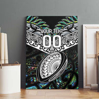 Custom New Zealand Canvas Wall Art Maori Rugby Tattoo Papua Shell