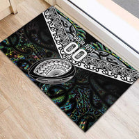 Custom New Zealand Rubber Doormat Maori Rugby Tattoo Papua Shell