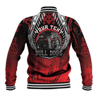 Aotearoa Bulldog Personalised Baseball Jacket Maori Kowhaiwhai Motif LT9 - Polynesian Pride