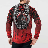 Aotearoa Bulldog Personalised Button Sweatshirt Maori Kowhaiwhai Motif