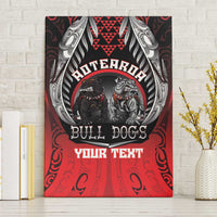 Aotearoa Bulldog Personalised Canvas Wall Art Maori Kowhaiwhai Motif