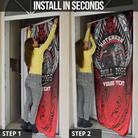 Aotearoa Bulldog Personalised Door Cover Maori Kowhaiwhai Motif - Polynesian Pride