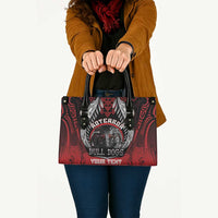 Aotearoa Bulldog Personalised Leather Bag Maori Kowhaiwhai Motif LT9 - Polynesian Pride