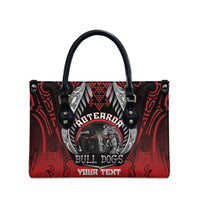 Aotearoa Bulldog Personalised Leather Bag Maori Kowhaiwhai Motif LT9 - Polynesian Pride