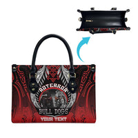 Aotearoa Bulldog Personalised Leather Bag Maori Kowhaiwhai Motif LT9 - Polynesian Pride