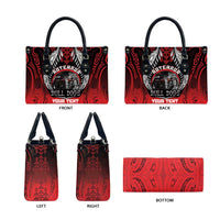 Aotearoa Bulldog Personalised Leather Bag Maori Kowhaiwhai Motif LT9 - Polynesian Pride