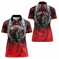 Aotearoa Bulldog Personalised Women Polo Shirt Maori Kowhaiwhai Motif