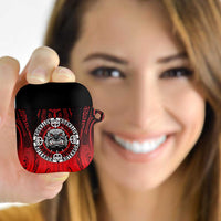 Aotearoa Bulldog AirPods Case New Zealand Kowhaiwhai Tribal LT9 Red - Polynesian Pride