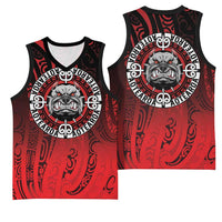 Aotearoa Bulldog Basketball Jersey New Zealand Kowhaiwhai Tribal - Polynesian Pride