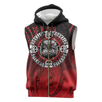 Aotearoa Bulldog Sleeveless Zip Hoodie New Zealand Kowhaiwhai Tribal - Polynesian Pride