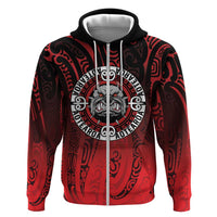 Aotearoa Bulldog Zip Hoodie New Zealand Kowhaiwhai Tribal