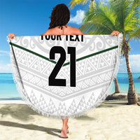 Custom New Zealand Maori Niho Taniwha Beach Blanket