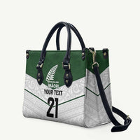 Custom New Zealand Maori Niho Taniwha Leather Bag LT9 Green - Polynesian Pride