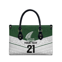 Custom New Zealand Maori Niho Taniwha Leather Bag LT9 - Polynesian Pride
