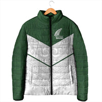 Custom New Zealand Maori Niho Taniwha Padded Jacket - Polynesian Pride