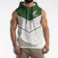 Custom New Zealand Maori Niho Taniwha Sleeveless Hoodie - Polynesian Pride