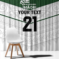 Custom New Zealand Maori Niho Taniwha Window Curtain