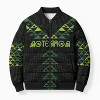 Custom New Zealand Maori Koru Koiri Motif Bomber Puffer Jacket - Polynesian Pride