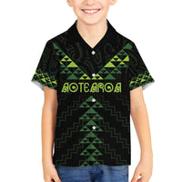 Custom New Zealand Maori Koru Koiri Motif Family Matching Off Shoulder Short Dress and Hawaiian Shirt