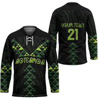 Custom New Zealand Maori Koru Koiri Motif Hockey Jersey - Polynesian Pride