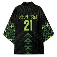 Custom New Zealand Maori Koru Koiri Motif Kimono - Polynesian Pride