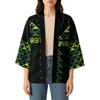 Custom New Zealand Maori Koru Koiri Motif Kimono - Polynesian Pride