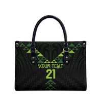Custom New Zealand Maori Koru Koiri Motif Leather Bag LT9 - Polynesian Pride