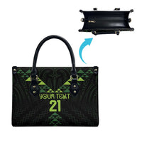 Custom New Zealand Maori Koru Koiri Motif Leather Bag LT9 - Polynesian Pride