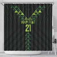 Custom New Zealand Maori Koru Koiri Motif Shower Curtain