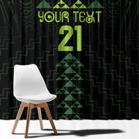 Custom New Zealand Maori Koru Koiri Motif Window Curtain