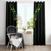 Custom New Zealand Maori Koru Koiri Motif Window Curtain