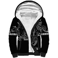 Filipino Sun Tribal Tattoo Sherpa Hoodie Philippines Inspired Barong Simple Black LT9 Unisex Black - Polynesian Pride