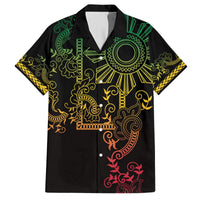 Filipino Sun Tribal Tattoo Hawaiian Shirt Philippines Inspired Barong Reggae Art LT9 Reggae - Polynesian Pride