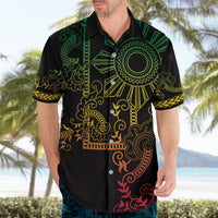 Filipino Sun Tribal Tattoo Hawaiian Shirt Philippines Inspired Barong Reggae Art LT9 - Polynesian Pride