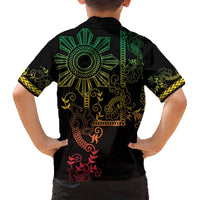Filipino Sun Tribal Tattoo Hawaiian Shirt Philippines Inspired Barong Reggae Art LT9 - Polynesian Pride