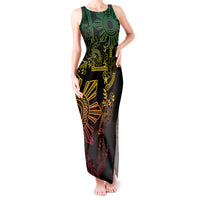 Filipino Sun Tribal Tattoo Tank Maxi Dress Philippines Inspired Barong Reggae Art LT9 Women Reggae - Polynesian Pride