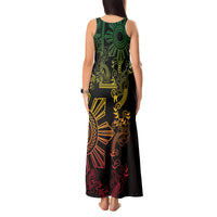 Filipino Sun Tribal Tattoo Tank Maxi Dress Philippines Inspired Barong Reggae Art LT9 - Polynesian Pride