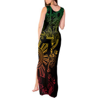 Filipino Sun Tribal Tattoo Tank Maxi Dress Philippines Inspired Barong Reggae Art LT9 - Polynesian Pride