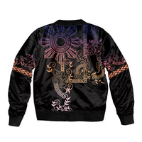 Filipino Sun Tribal Tattoo Bomber Jacket Philippines Inspired Barong Pink Art