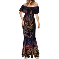 Filipino Sun Tribal Tattoo Mermaid Dress Philippines Inspired Barong Pink Art LT9 - Polynesian Pride