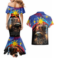 Philippines Lion and Eagle 1898 Couples Matching Mermaid Dress and Hawaiian Shirt Pilipinas Maligayang Araw ng Kalayaan LT9 - Polynesian Pride