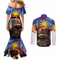 Philippines Lion and Eagle 1898 Couples Matching Mermaid Dress and Long Sleeve Button Shirt Pilipinas Maligayang Araw ng Kalayaan
