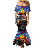 Philippines Lion and Eagle 1898 Family Matching Mermaid Dress and Hawaiian Shirt Pilipinas Maligayang Araw ng Kalayaan