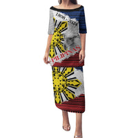 Philippines 126th Independence Day Puletasi Pilipinas Hunyo 12 Maligayang Araw ng Kalayaan LT9 Long Dress White - Polynesian Pride