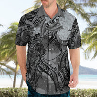 Pacific Beauty Girl Hawaiian Shirt Black Polyneisan Tribal Vintage Motif LT9 - Polynesian Pride