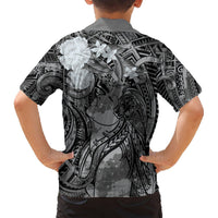 Pacific Beauty Girl Hawaiian Shirt Black Polyneisan Tribal Vintage Motif LT9 - Polynesian Pride